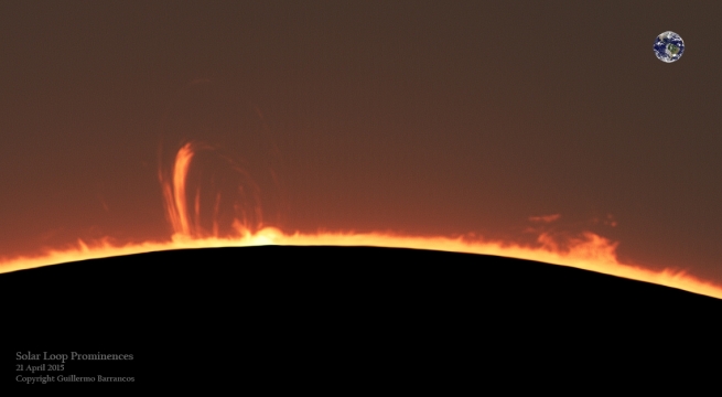 Solar loop prominences - 21 April 2015